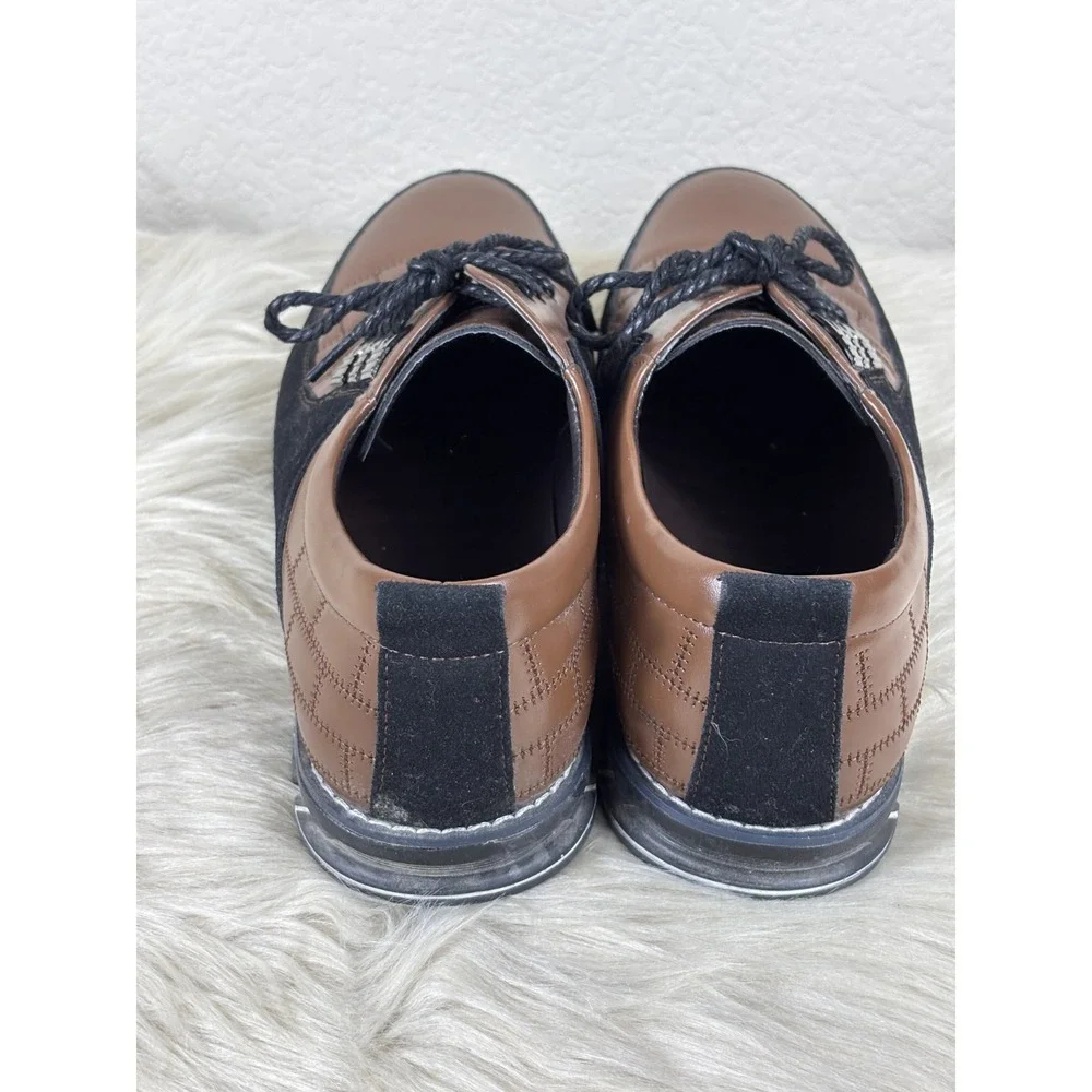 Gatsby Orthopedic Leather Oxford Shoes Mens 9.5 Brown Black Comfort Classic‎